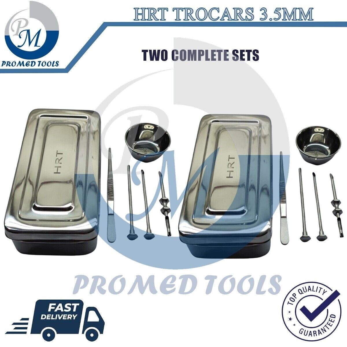 HRT Trocar Set 3.5mm Hormone Replacement Pellet Insertion Kit 2 Complete Sets