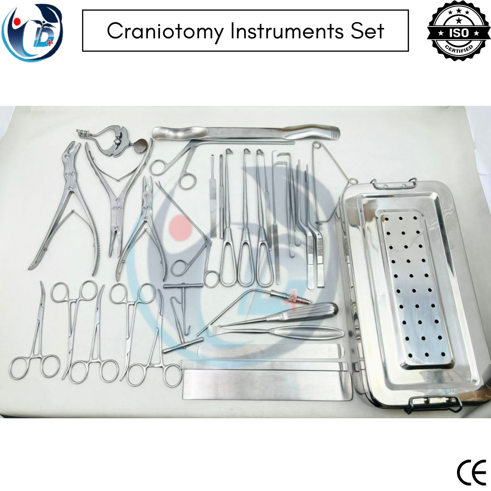 32-Piece Neuro Craniotomy Instruments Set Comprehensive Neurosurgery Tools
