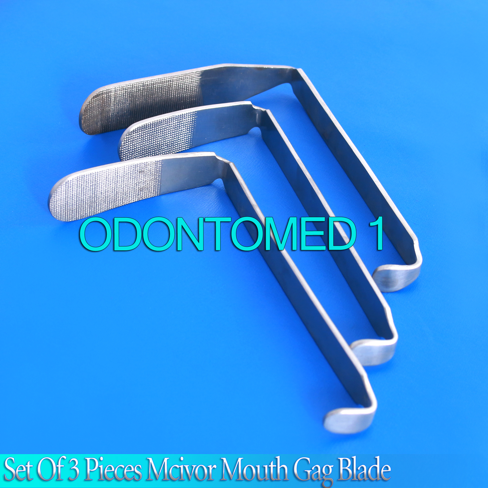 Set Of 3 Pieces McIVOR MOUTH GAG Blade Surgical Dental ENT Tonsil Instruments