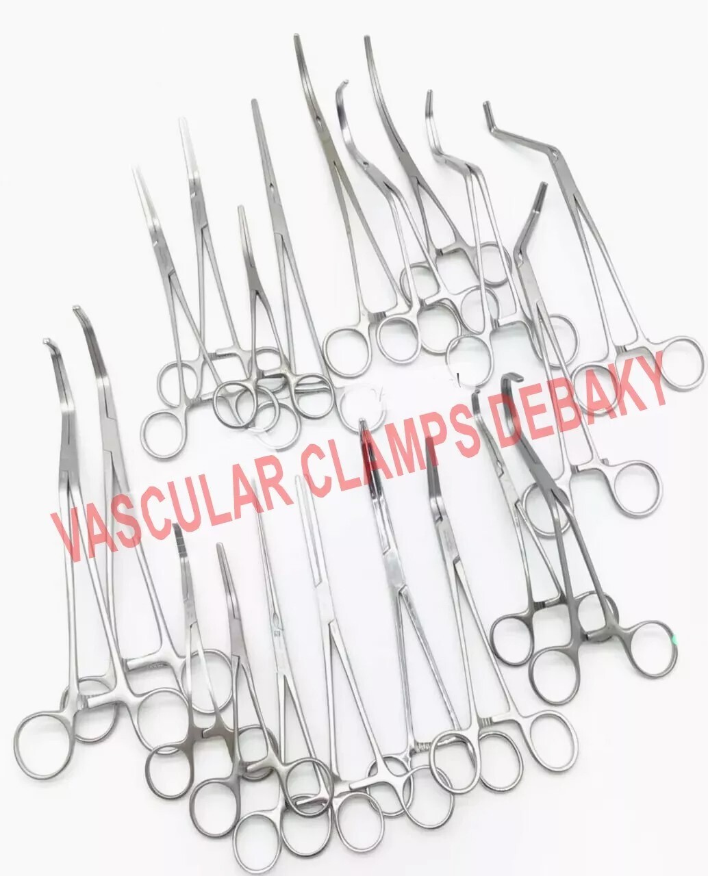 20 PCS SET VASCULAR CLAMPS SURGERY INSTRUMENTS DEBAKY SURGICAL INSTRUMENTS