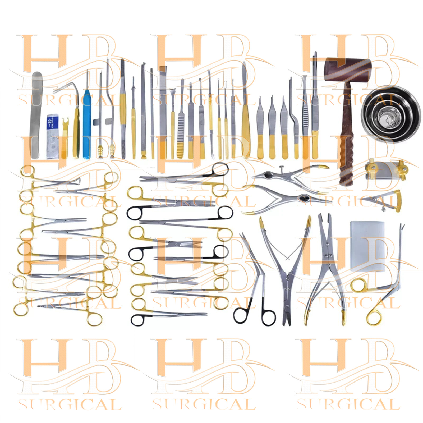 Set of 57 Pcs Rhinoplasty Instruments, ENT Surgical Instruments Kit