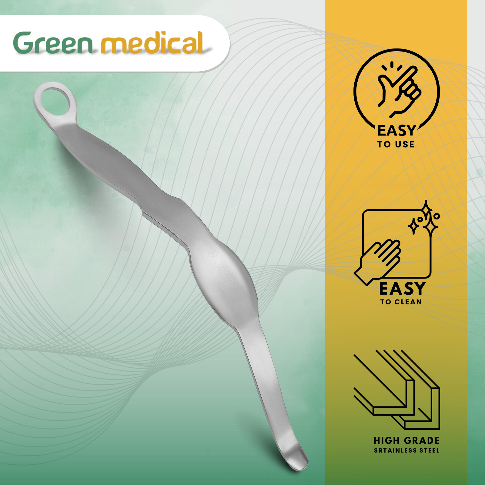 Concave Total Knee Retractor Narrow Orthopedic Surgical Instrument German Grade