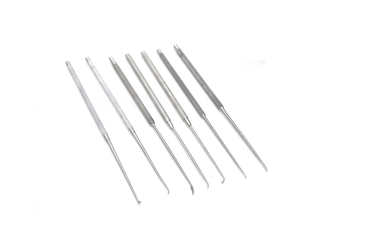 Sickle Knife, Side,Circular, Pick CVD, Ball Probe, Pick 90, Repositor ENT 7 PCs