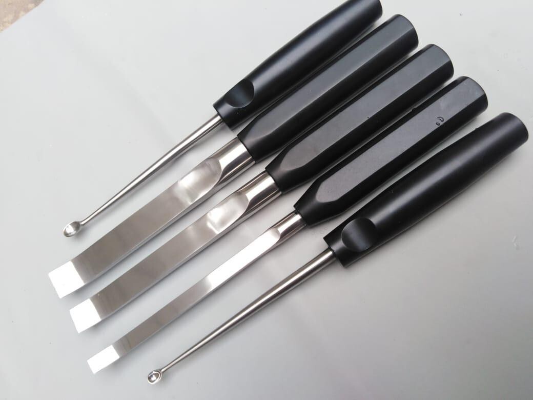 Periosteal Elevator Chisel Bone Curette Surgical Orthopedics Instrument 5 PCS