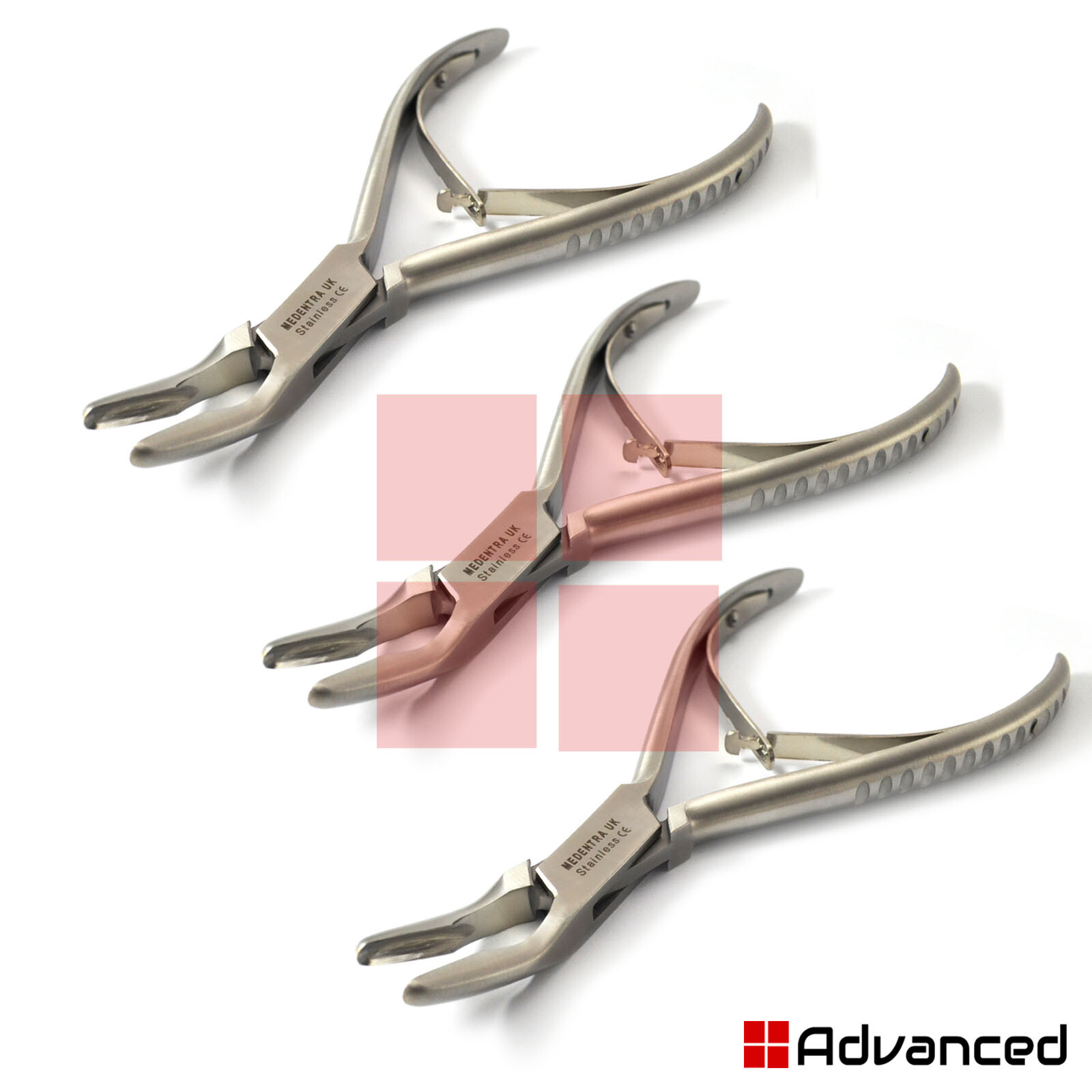 3Pcs Surgical Bone Rongeur Forceps Leur Orthopedic Tissue Trimming Cutting Plier