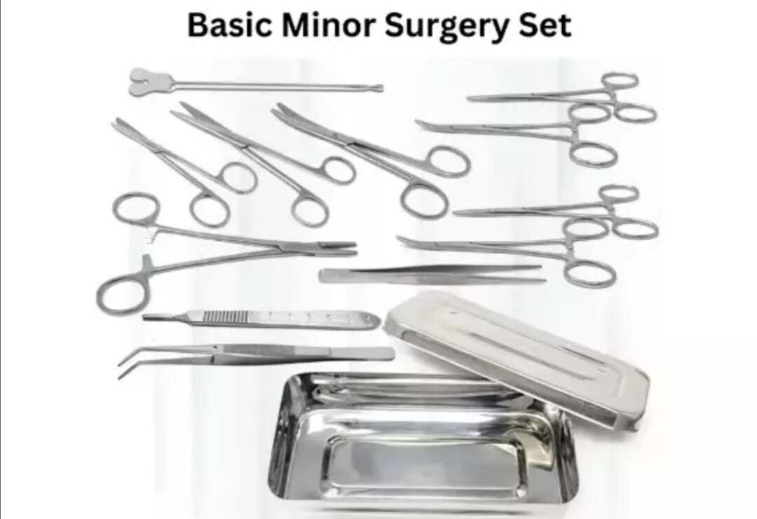 3 Set of 13 Pieces Basic Minor Surgery Kit Steel Box Surgical Instruments