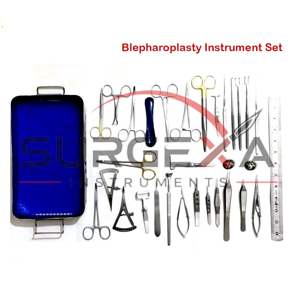 Blepharoplasty Instruments Set 30 Pcs German Stainless Micro Eye Surgery Set