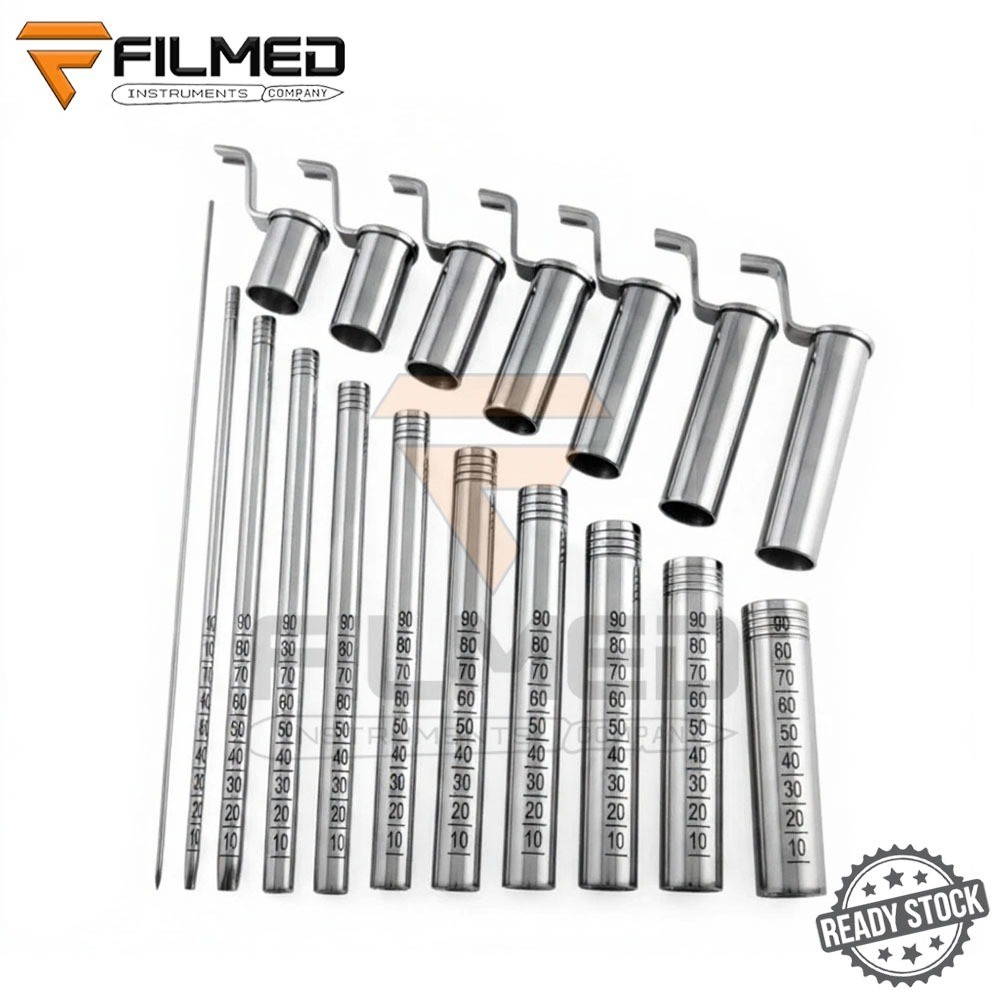 MIS Tubular Retractor Dilators+Neupsy Key Silver 27-29mm Surgery Instruments