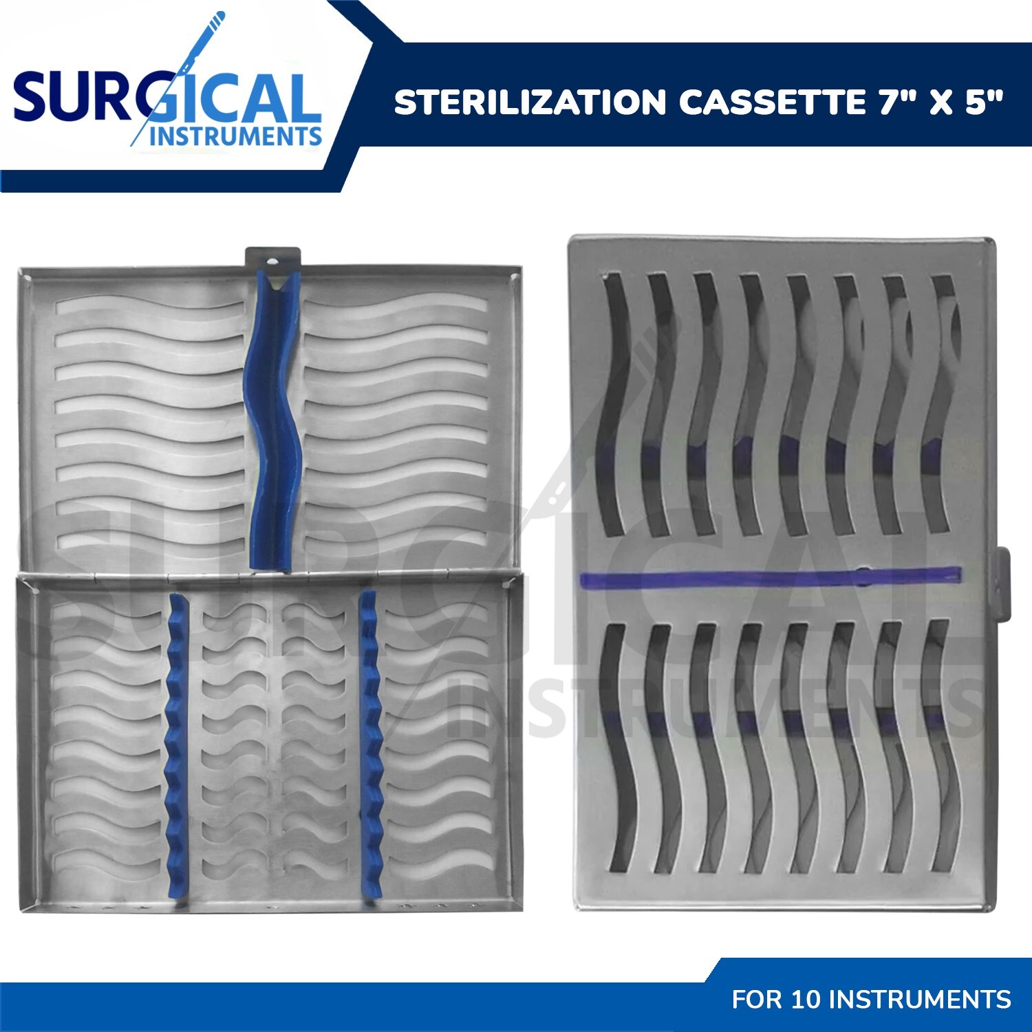 Dental Sterilization Cassette 7″ X 5″ For 10 Instruments Surgical German Grade