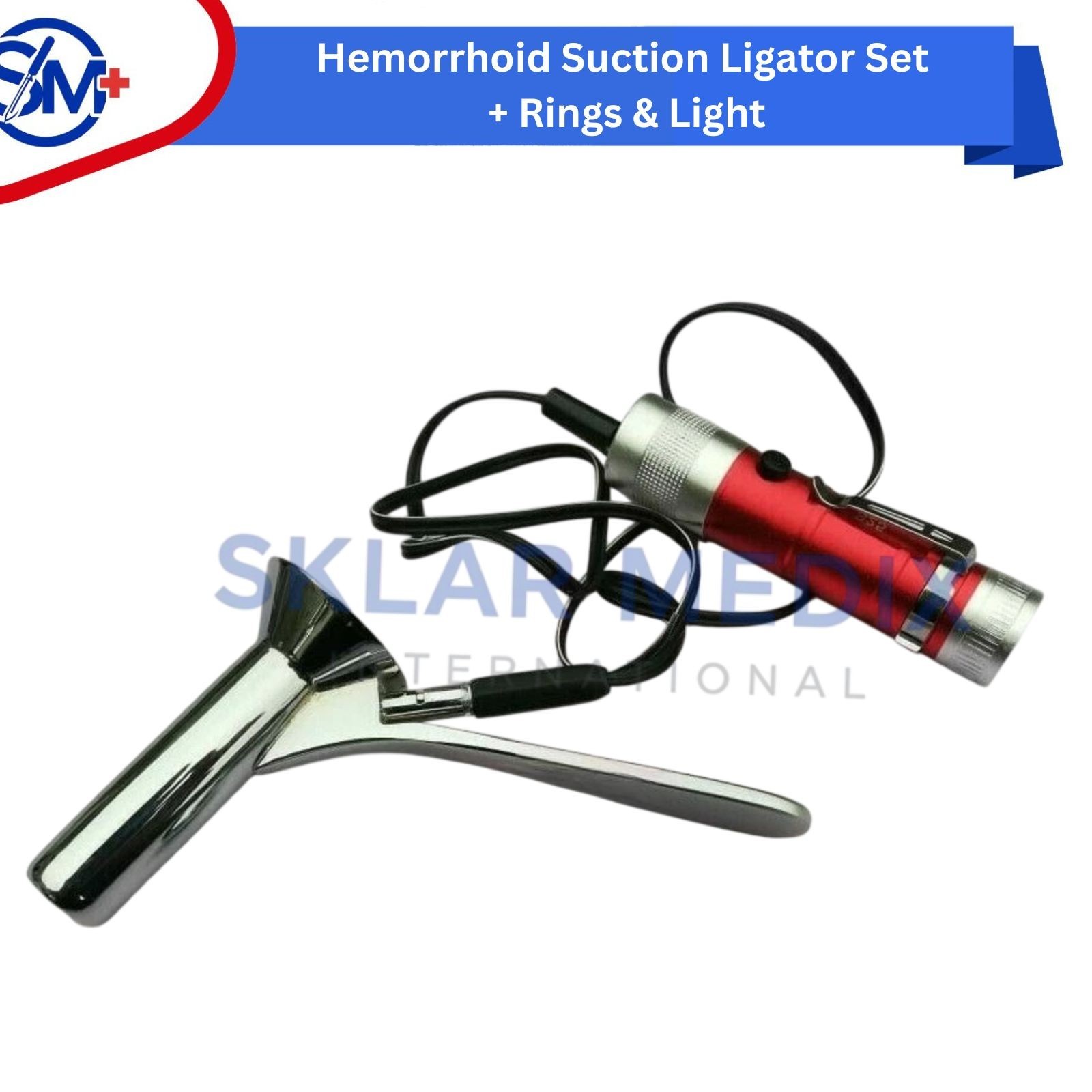 Hemorrhoid Suction Ligator with Proctoscope Anoscope Surgical Instruments German