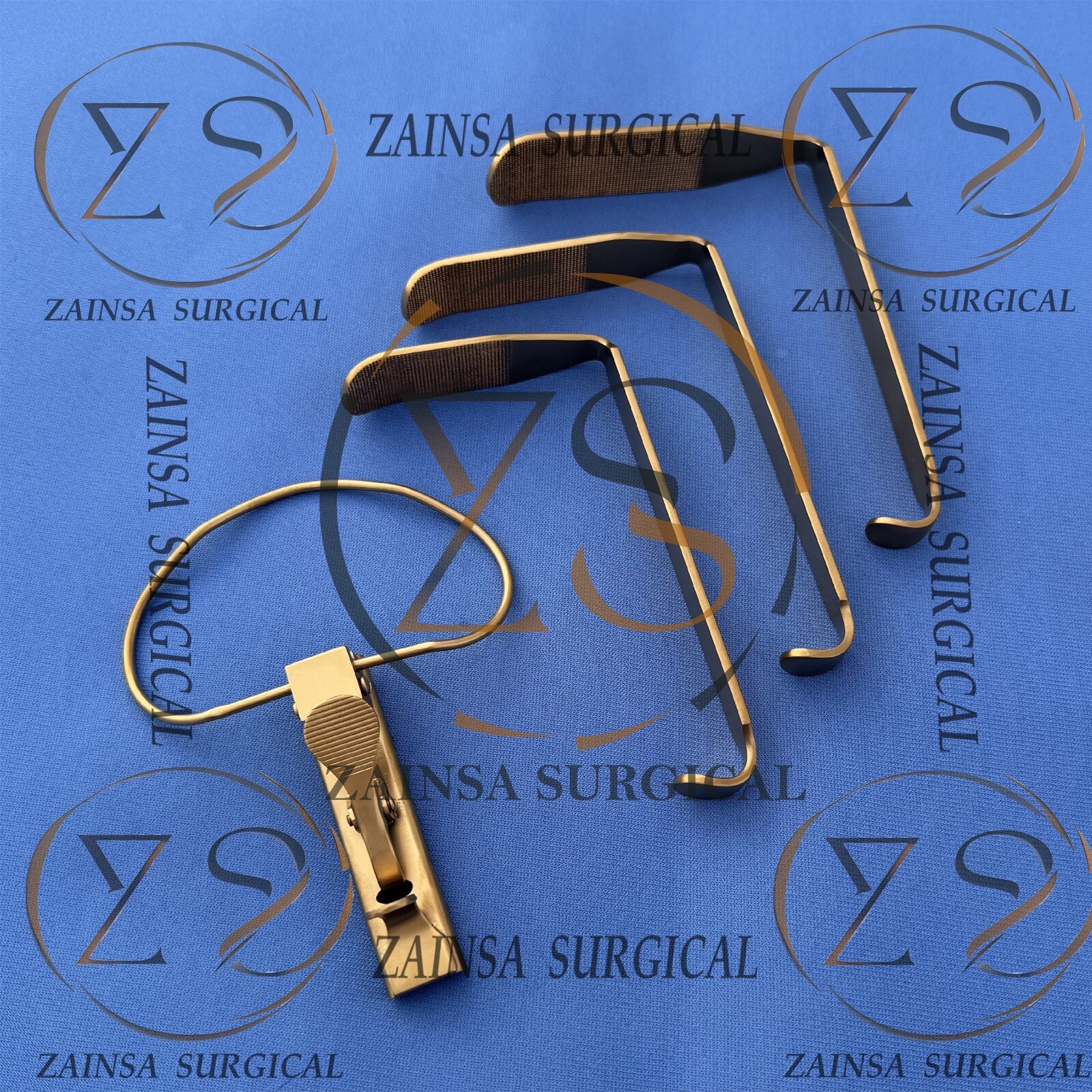 McIVOR Mouth Gag Set with Blades #1 – 2 – 3 Dental ENT Surgery Instruments
