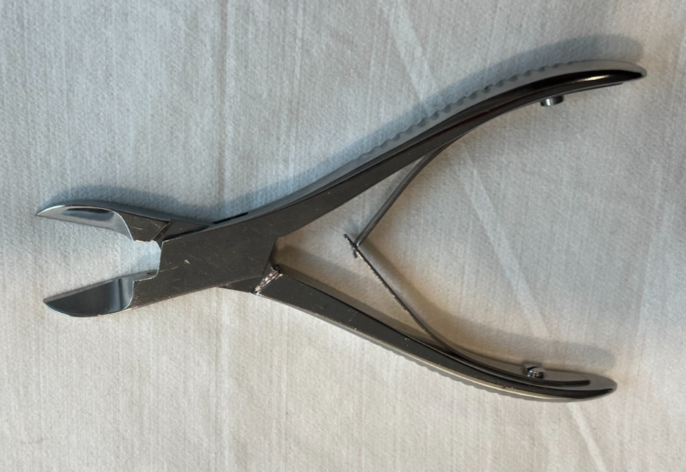 Rongeur, Stainless Steel, 5 inch with 1/2 inch blade