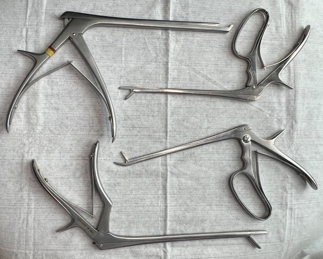 Kerrison Rongeur 40°Angled 6 mm & Ferriss Smith Cup Rongeur St And Curved Set 4