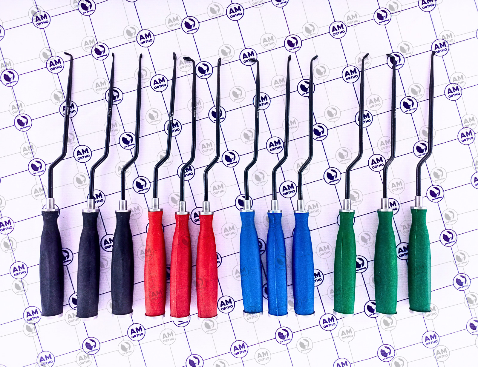 Minimally Invasive Spine Bayonet Curettes Set 30cm Length 12 Pcs Lumbar Set SS