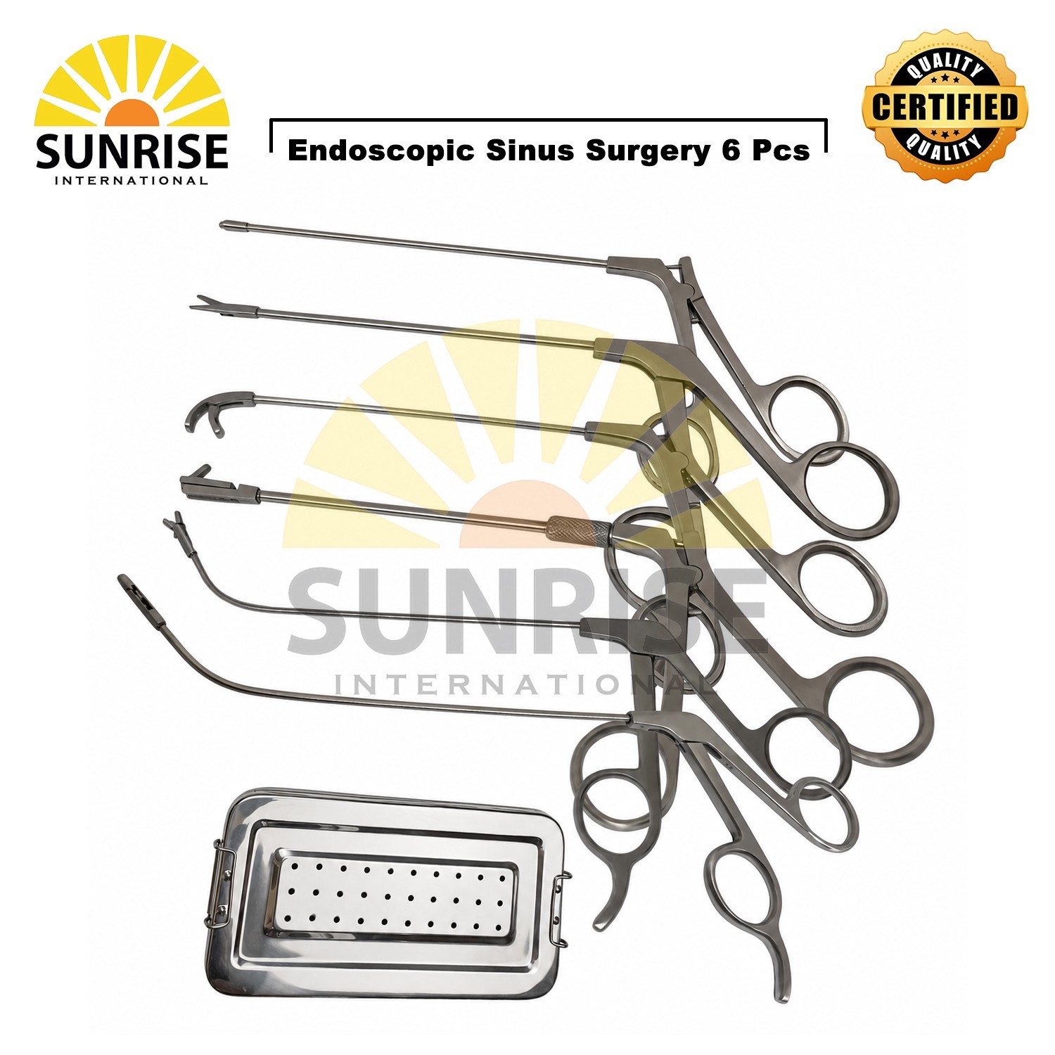 Fess Instrument Endoscopic Sinus Surgery 6 Pcs ENT Instrument Set with free box