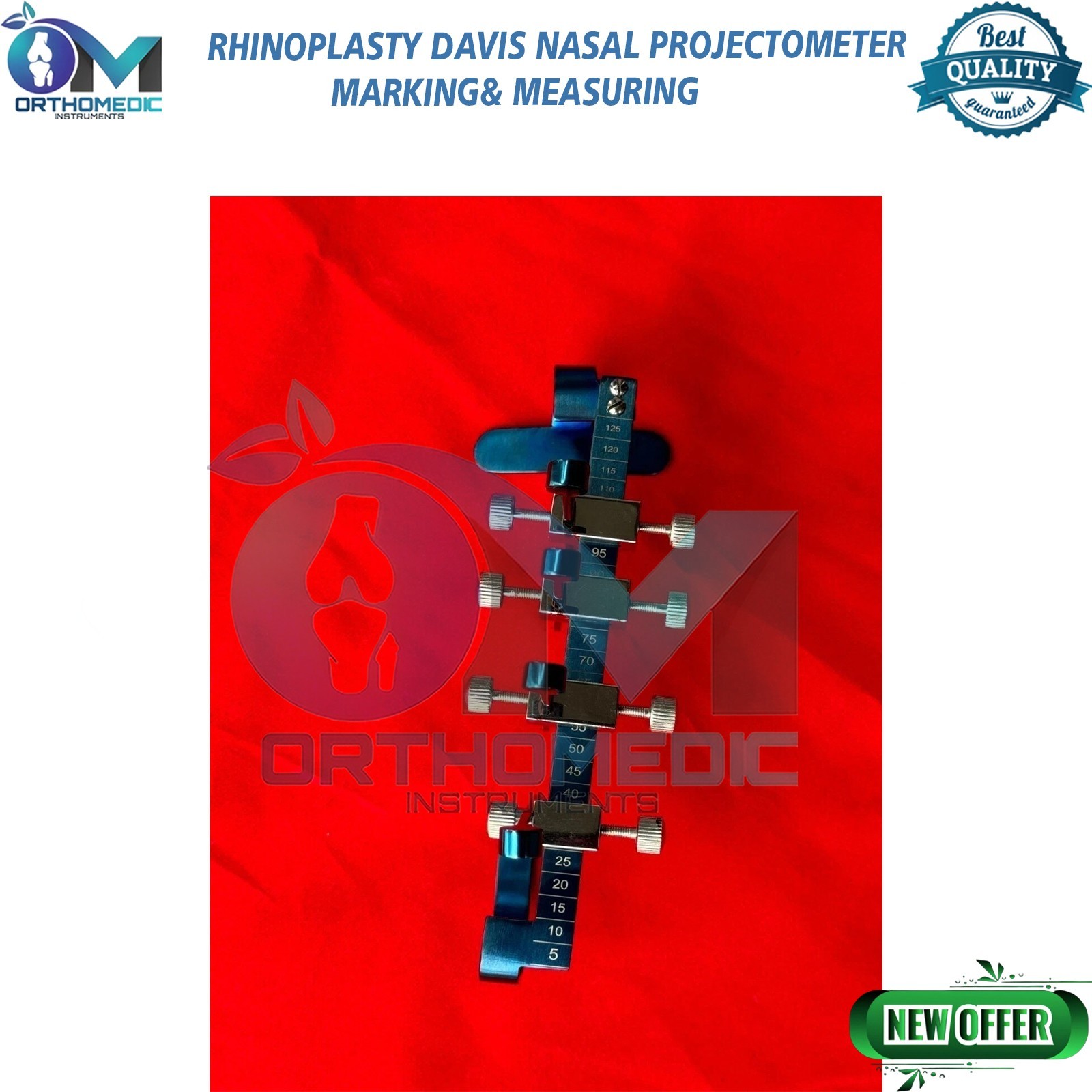 Rhinoplasty Davis Nasal Projectometer Marking& Measuring Plastic Surgery Notched