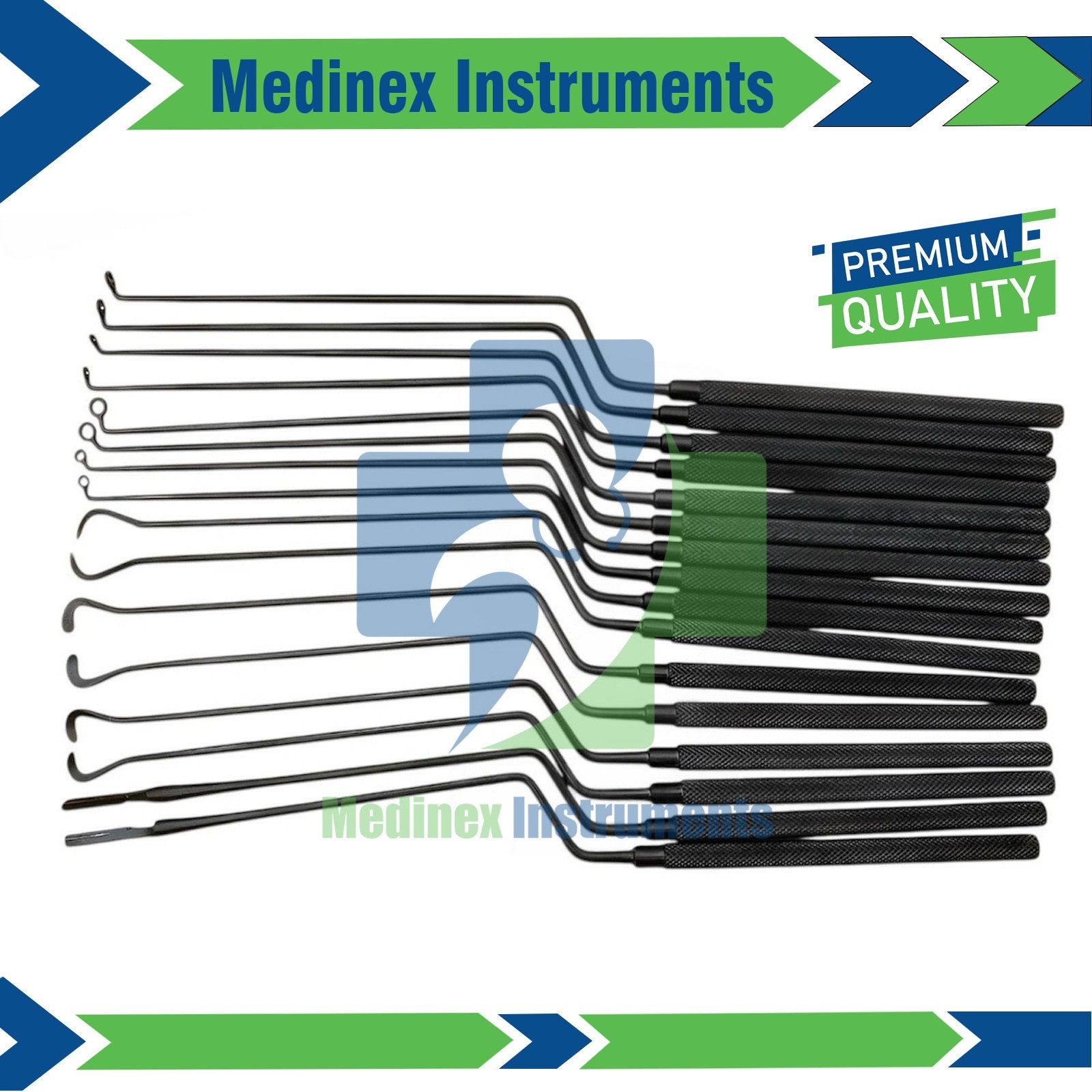 Hardy Pituitary Neuro Curettes Set Surgical Instrument Transsphenoidal Black Coa