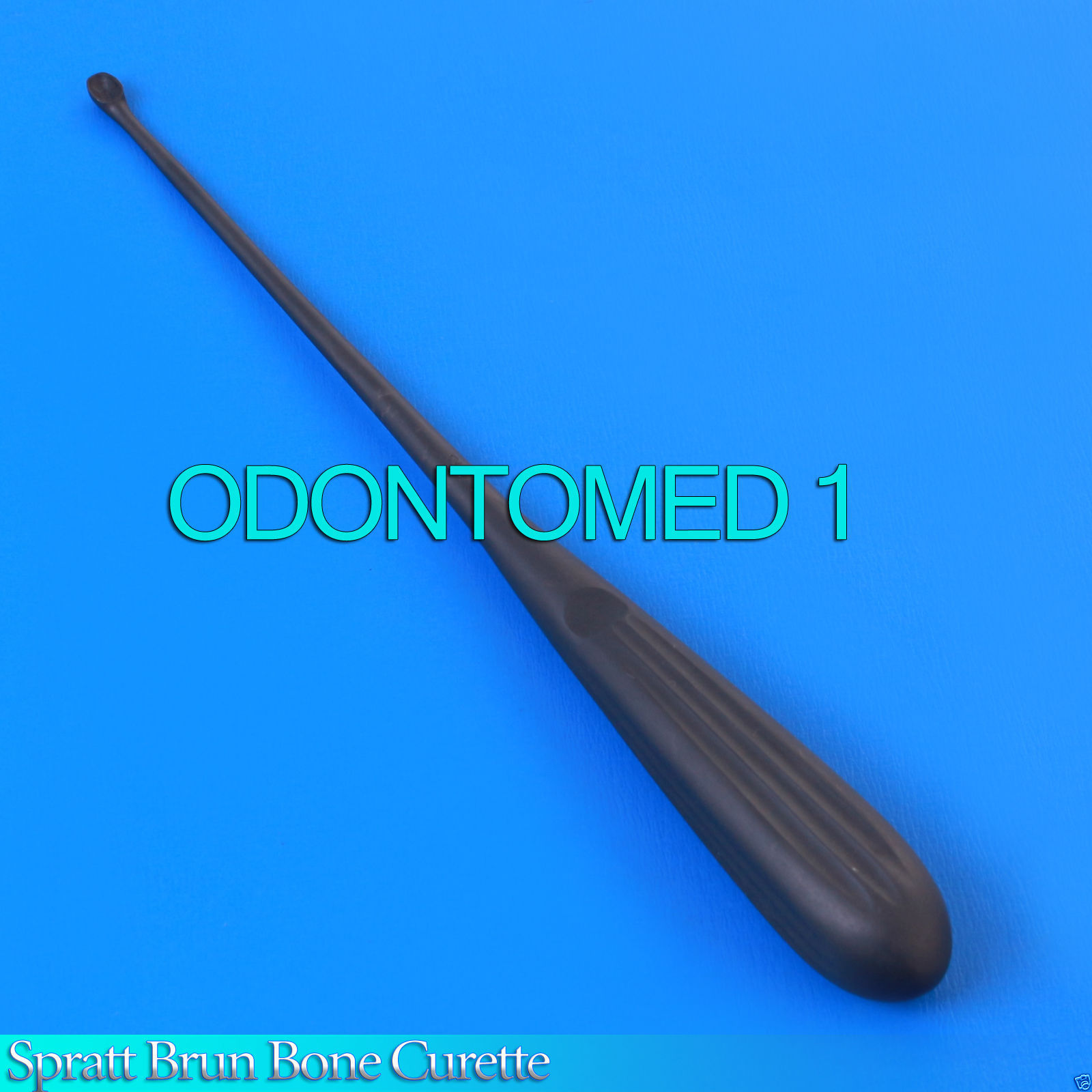Spratt Brun Bone Curette Size 2 Black Coated Surgical Instrument