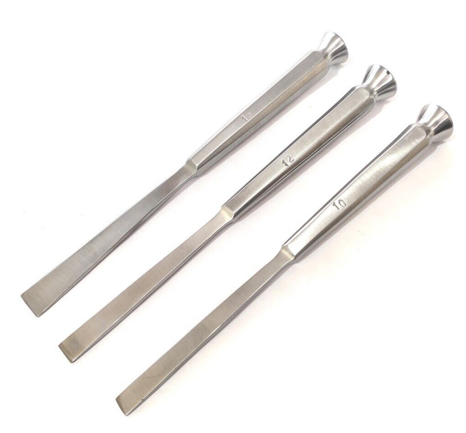 Bone Osteotome Set 3 Pcs Orthopedic Surgical Instruments Stainless Steel Chisel