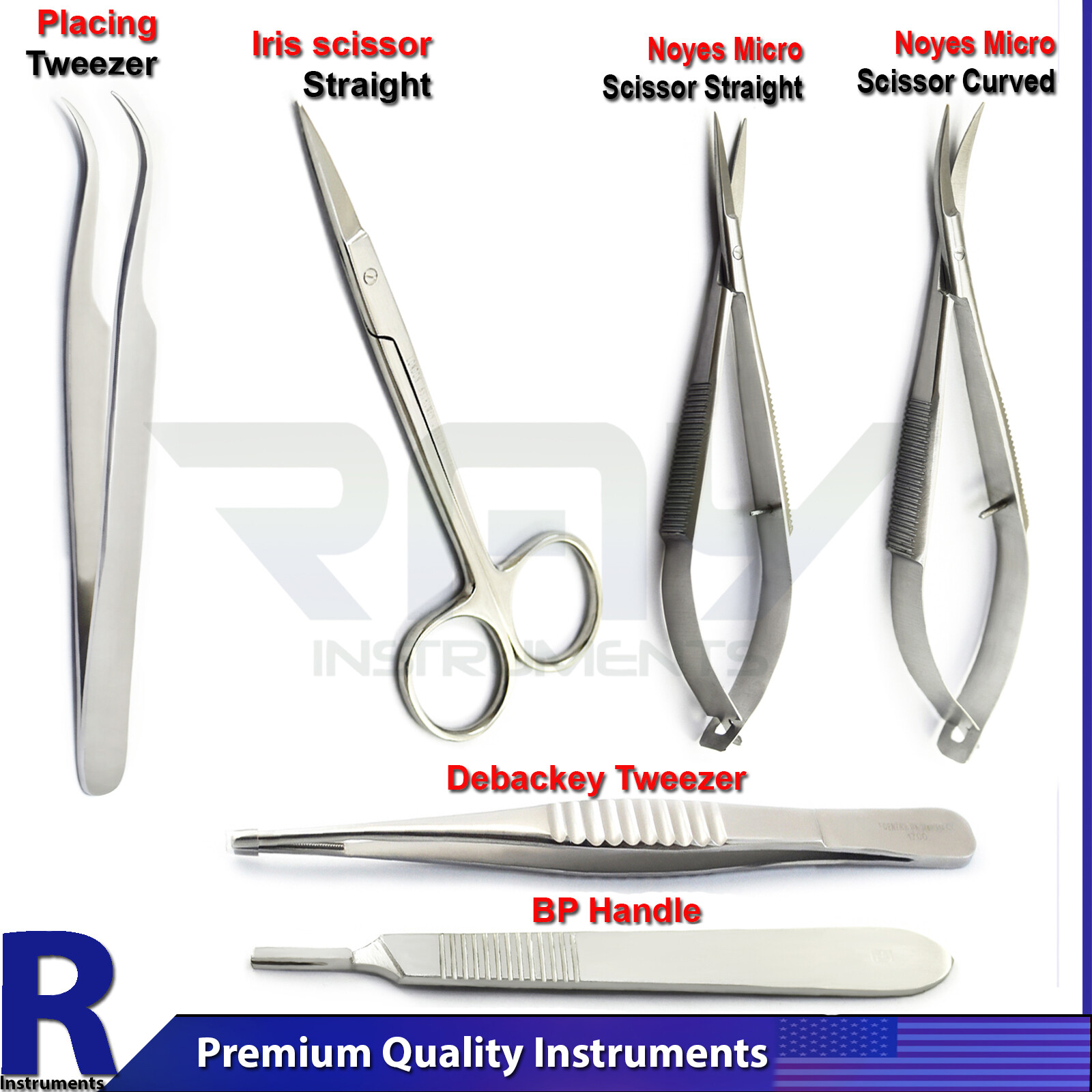 Dental Veterinary Orthopedic Microsurgery Instruments Surgical Iris Scissors CE