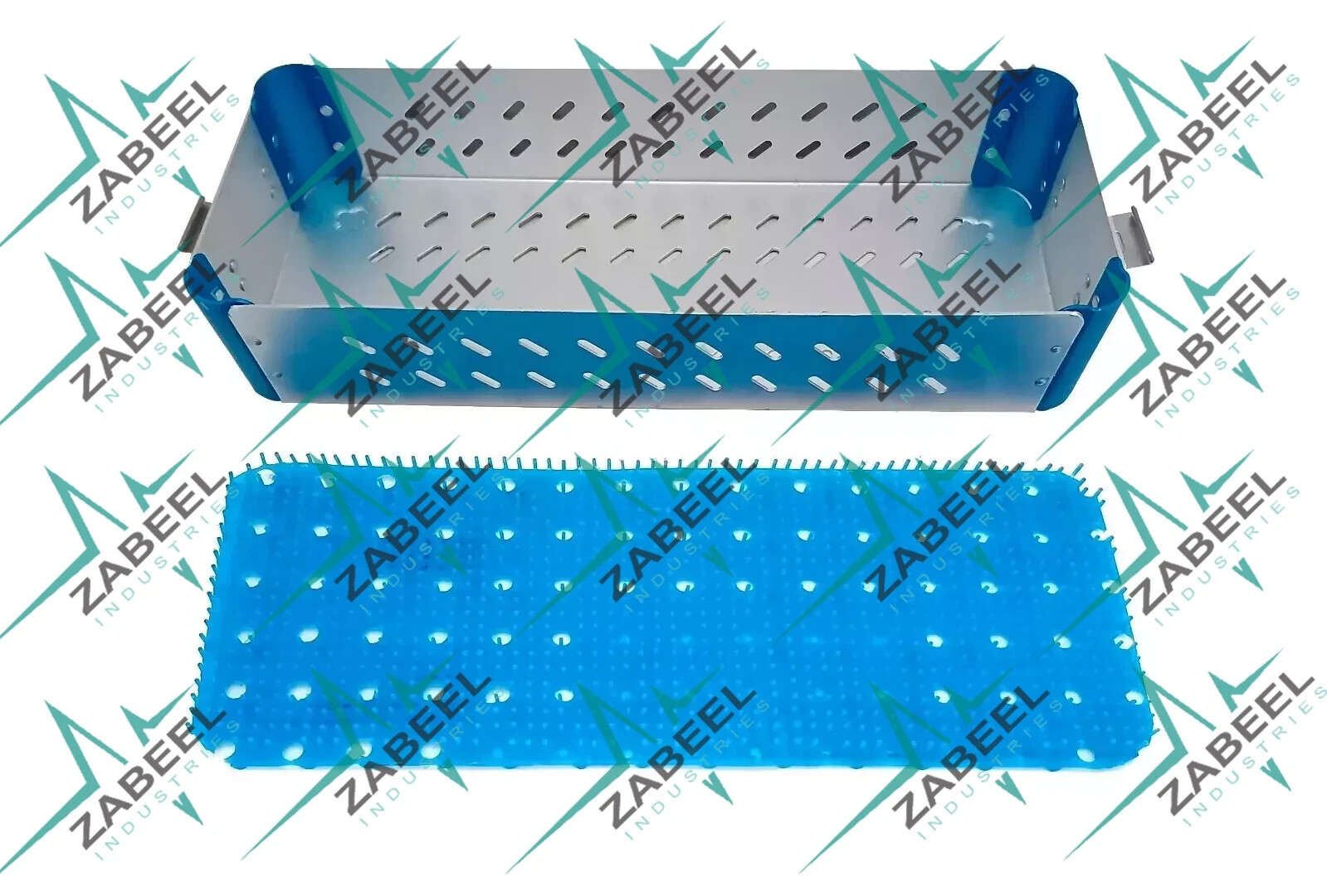 Aluminum Empty Case Box with silicon mat Veterinary Surgical Instruments By ZB