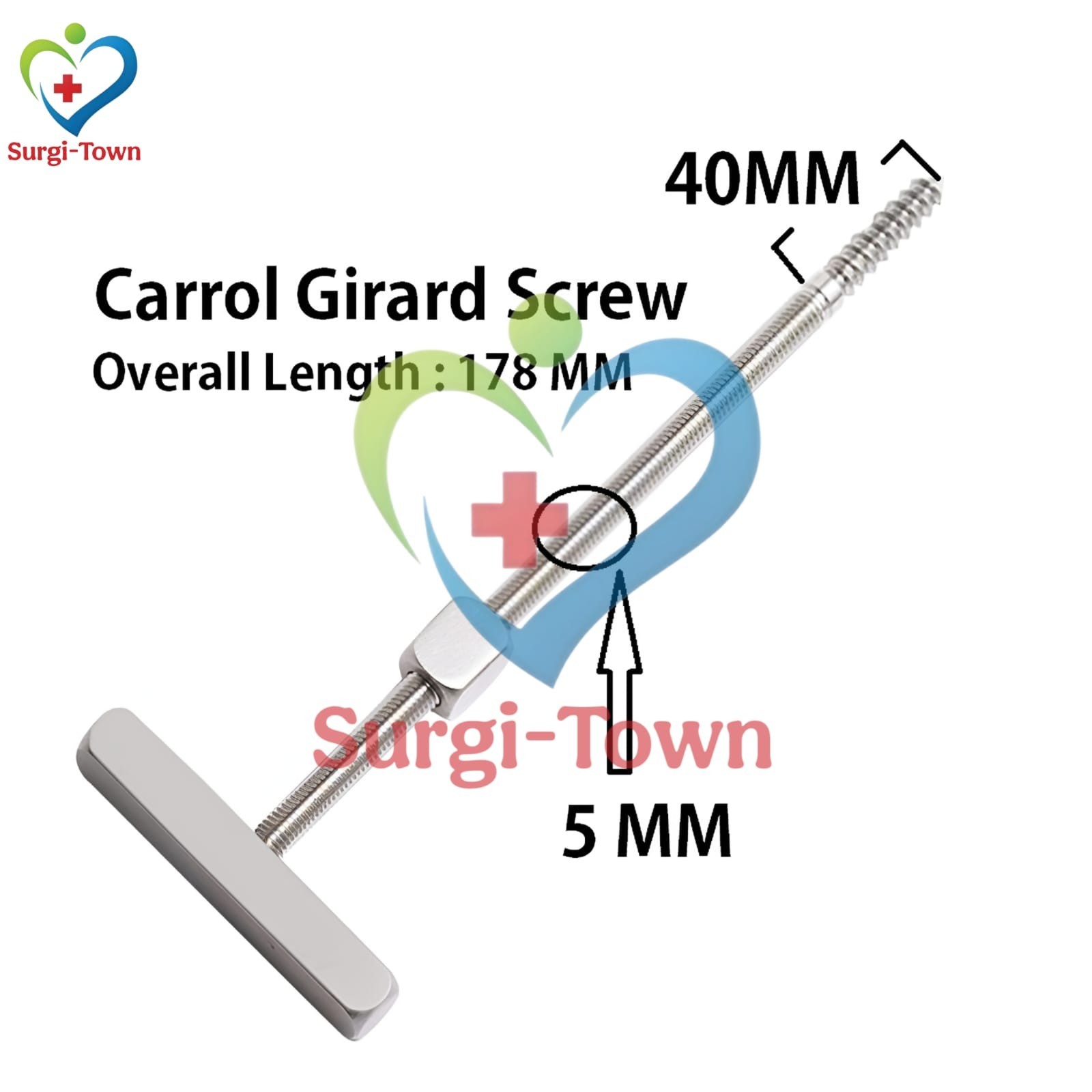 Carroll Girard t-bar Screw Surgical Orthopedic Instruments