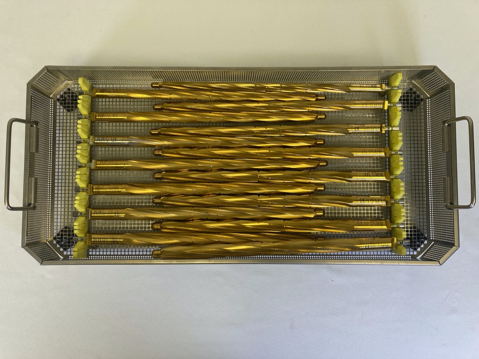 Set of 15 Zimmer Versys IM Reamers w/ Sterilization Tray Orthopedics Trauma