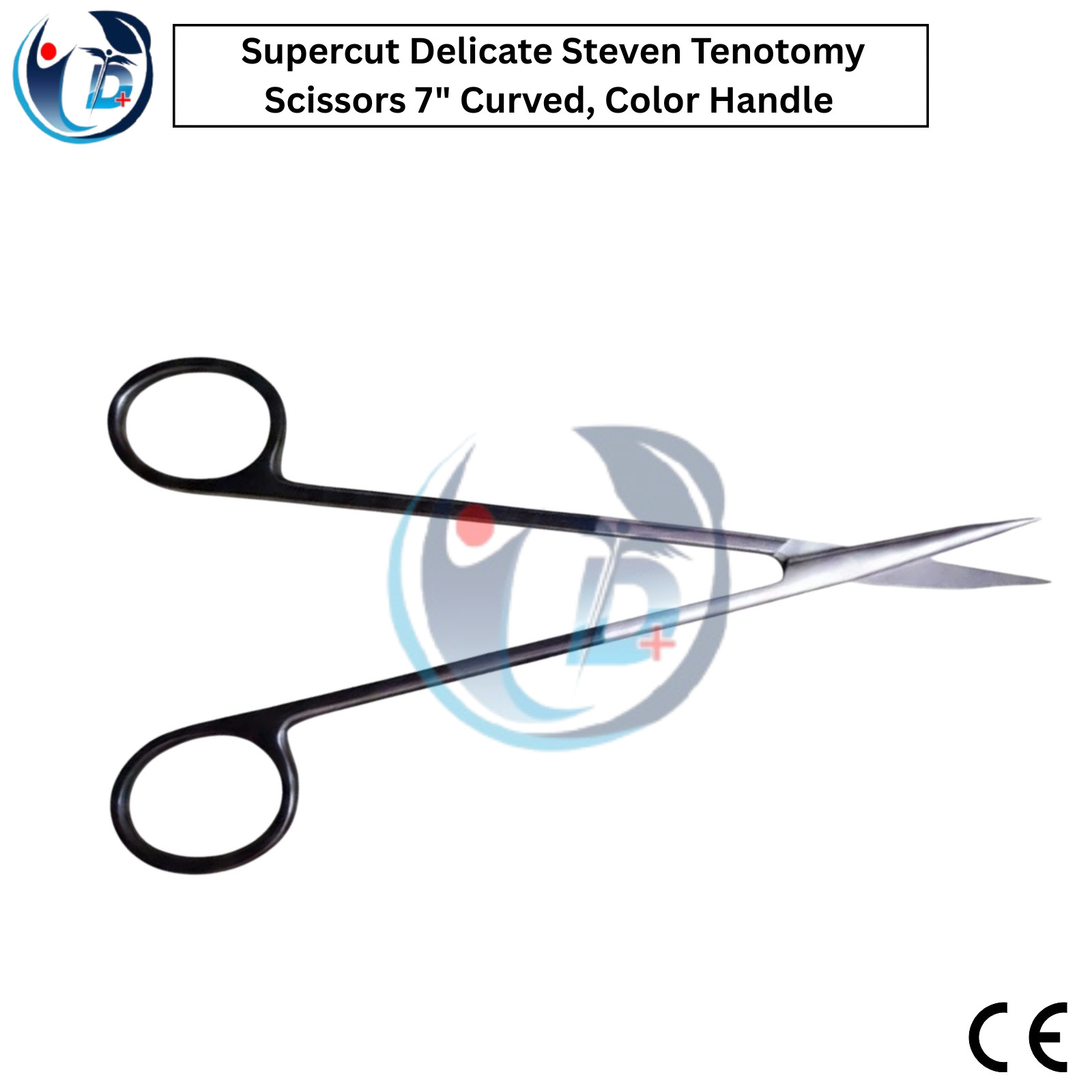 Supercut Delicate Steven Tenotomy Scissors 7″ Curved, Color Handle Surgical DI