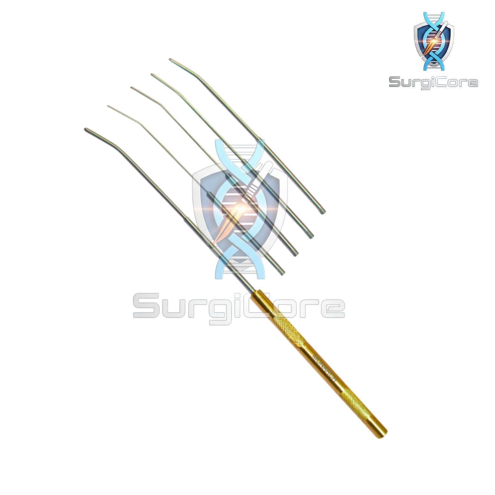 Mini Cervical Dilator Set (Set of 5 Pieces with Gold Handle) with Case