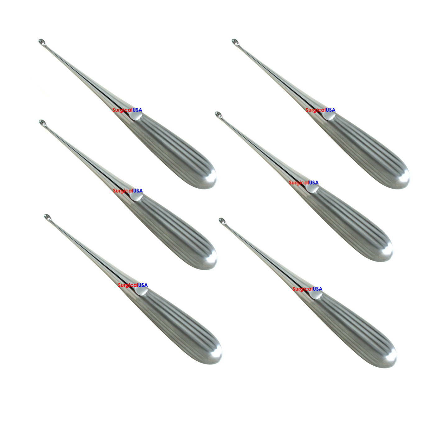 Spratt Curette Straight Single End Assorted Size Oval Cup Tip | Pack of 6