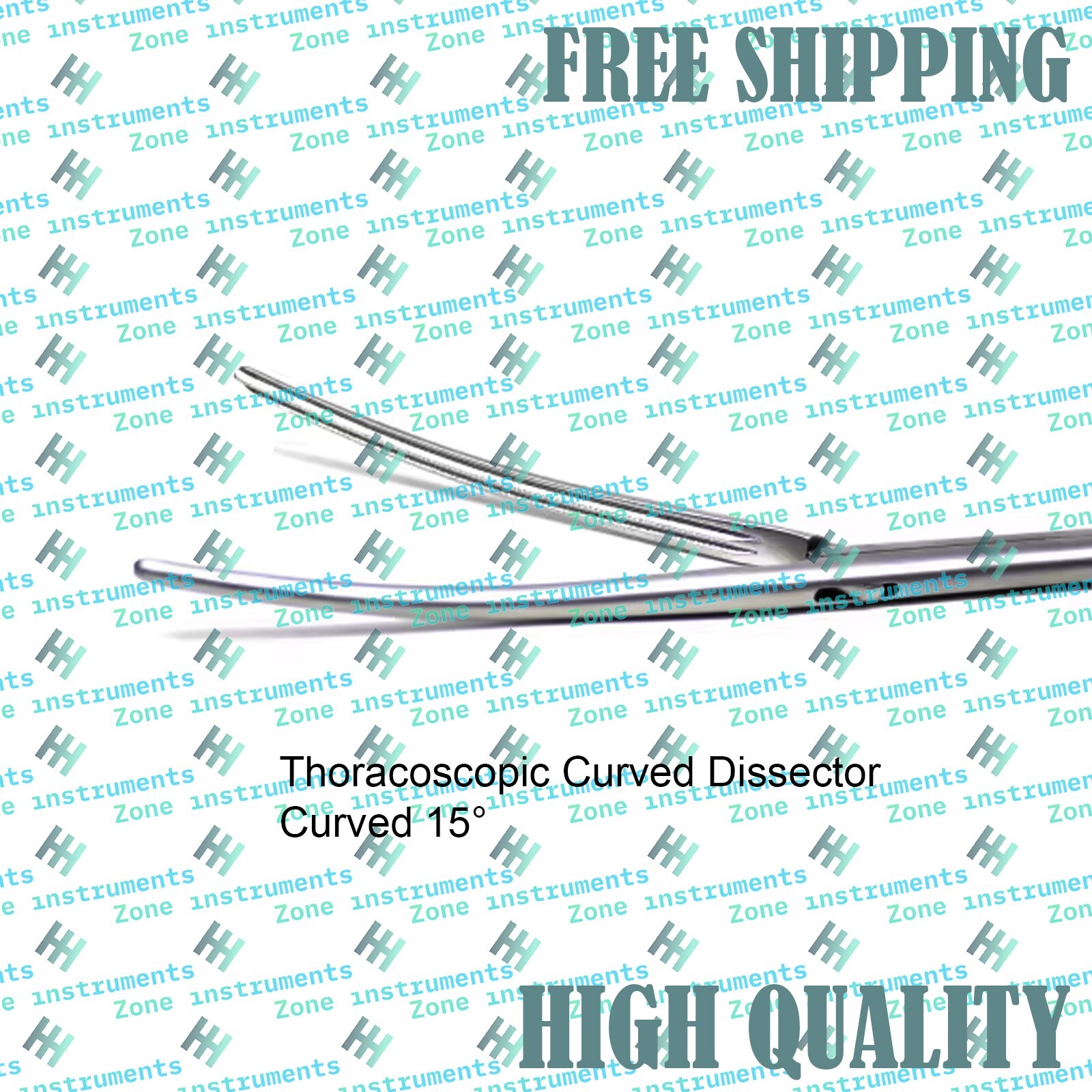 3pcs Thoracoscopic Thoracic Surgery Needle Holder Curved Dissector Snake Forceps