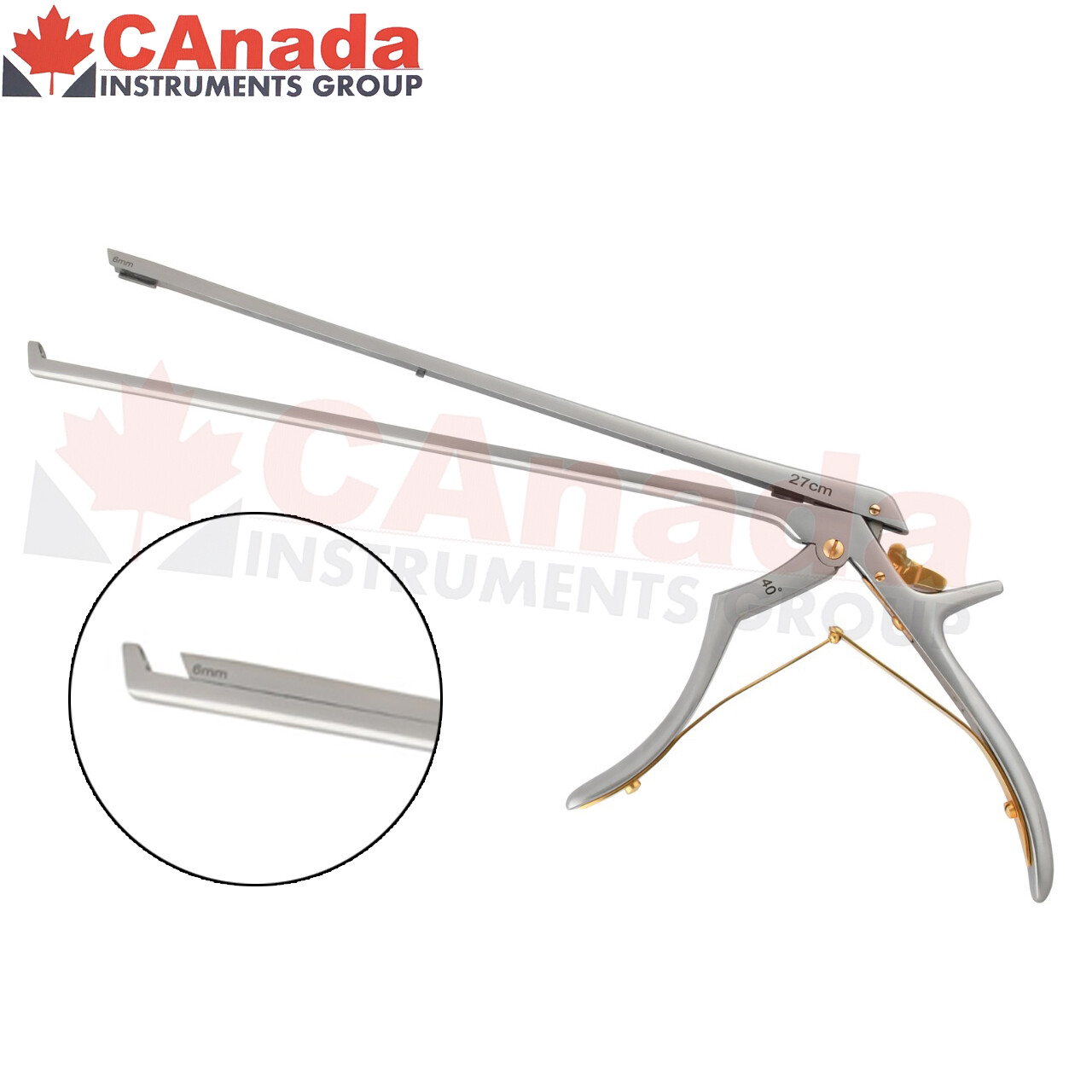 Stainless Steel 6mm Kerrison Rongeur 40° Up 27CM Veterinary Orthopedic Surgical