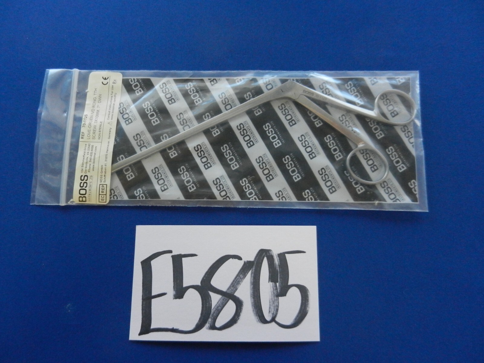 E5805 ***NEW*** Boss 70-1125 Love Gruenwald Toothed Down Biting 3x10mm Rongeur