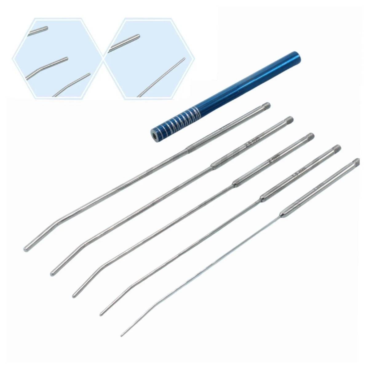 Mini Cervical Uterine Dilator Set With Interchangable Handle 1, 1.5, 2, 2.5, 3mm