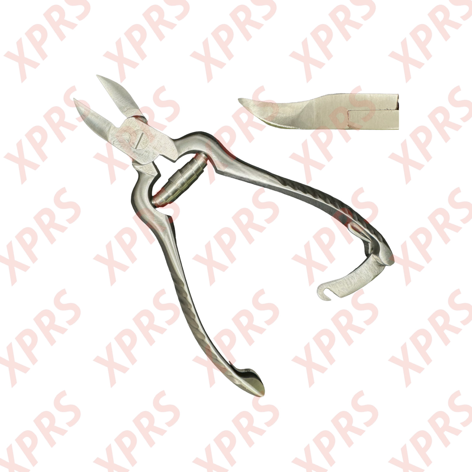 Nail Nipper with Lock, 5.5″, Concave Jaws, Barrel Spring, Stainless