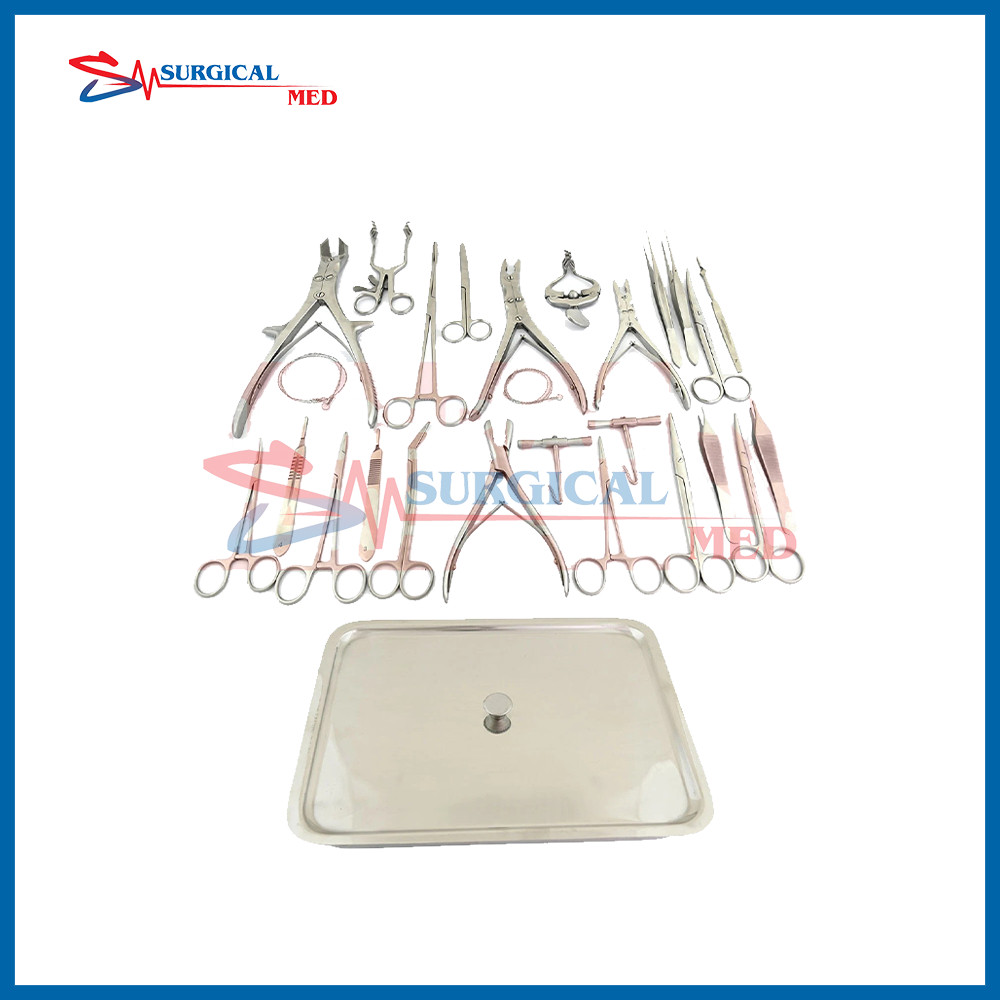 26Pcs Cranial Brain Tumor Neuro Craniotomy Set Basic Neurosurgery Spinal