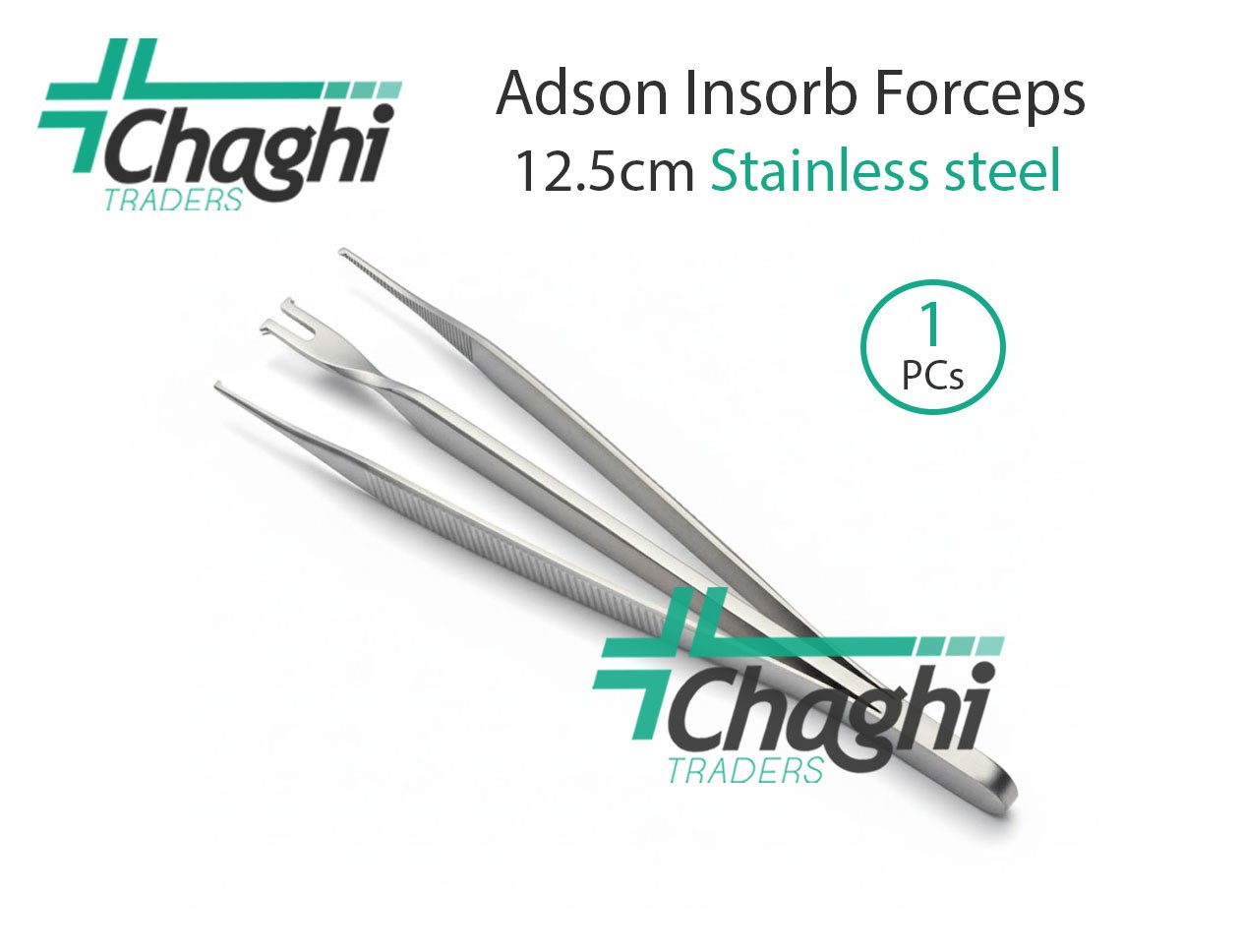 Adson Insorb Forceps 12.5cm 1 PCs Double Point Plastic Surgical instrument Steel