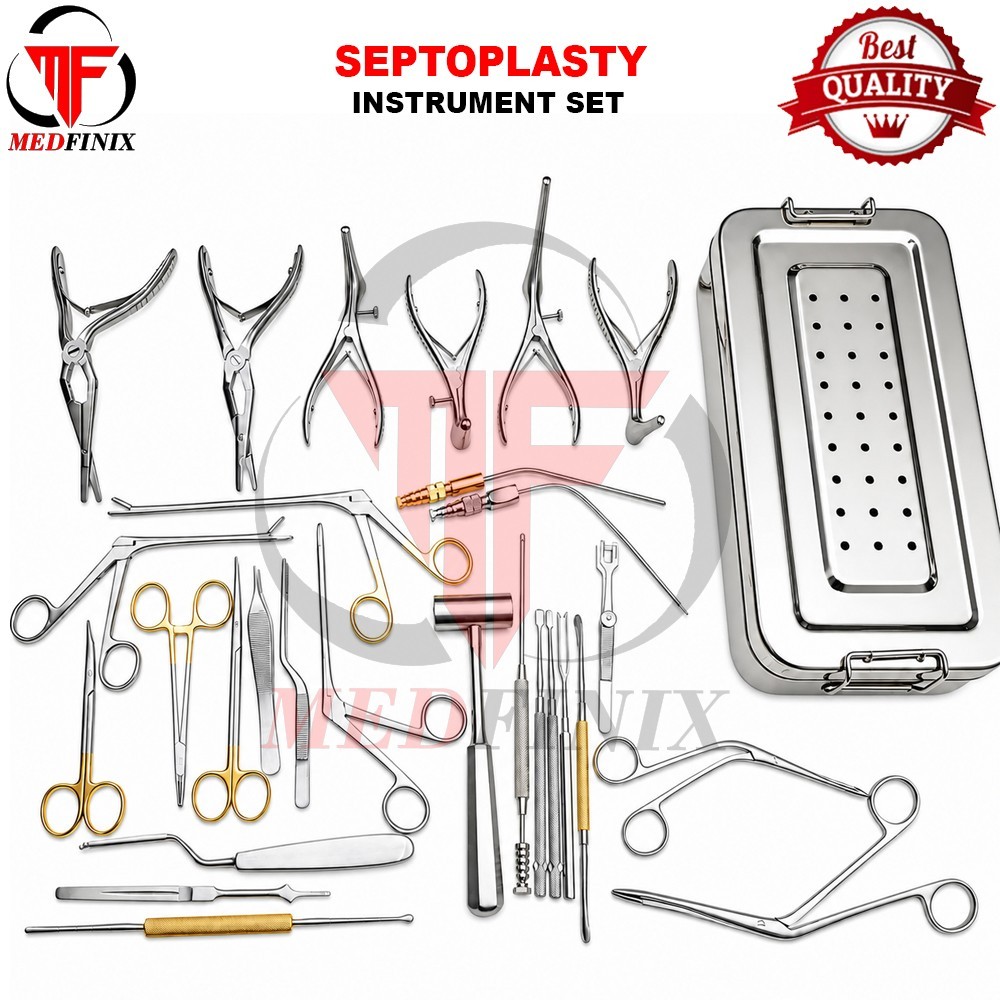 Septoplasty Instruments Set 28 Pcs Nasal Surgery German Steel Tool Kit