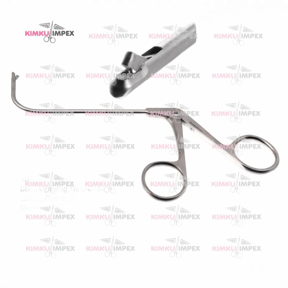 New Kuhn Nasal Cutting Forceps, 90º Up Angled, 2.5mm Cup Jaws, Ring Handle