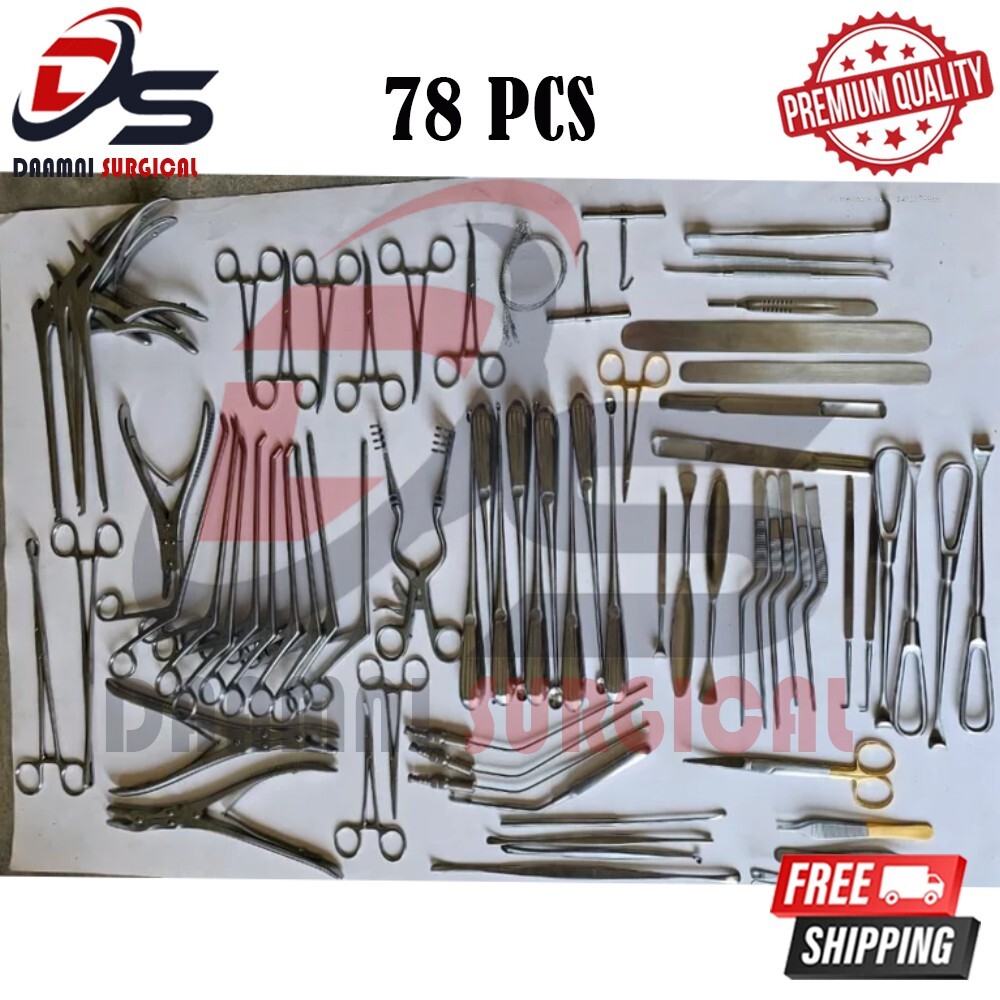 Basic Craniotomy & Laminectomy Surgical Orthopedic Spinal Instruments 78 Pcs Set