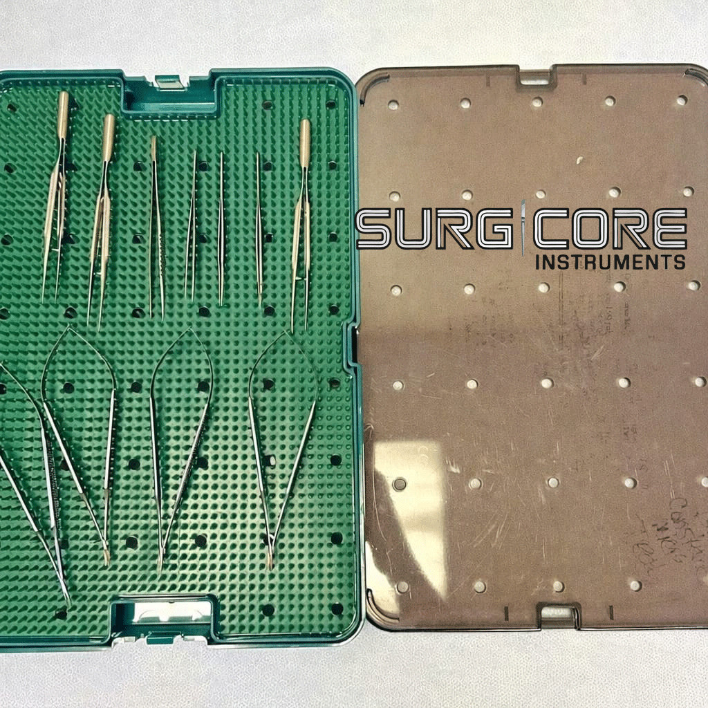 11 Pieces Codman ASSI Micro Instruments Tray W Sterilization Case