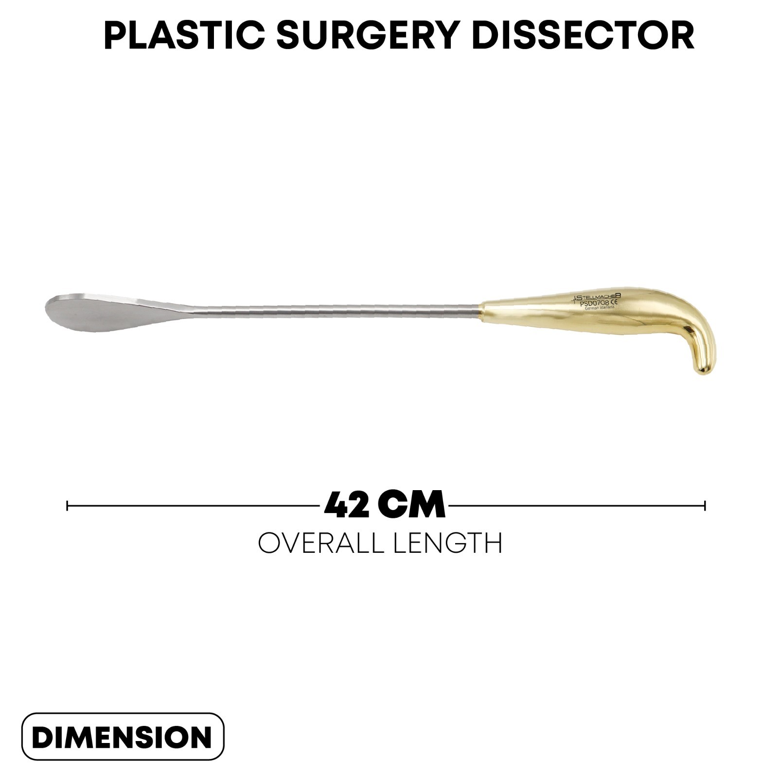 Breast Dissector Oval Spatula Blade Breasts Dissectors Surgical German Grade42cm