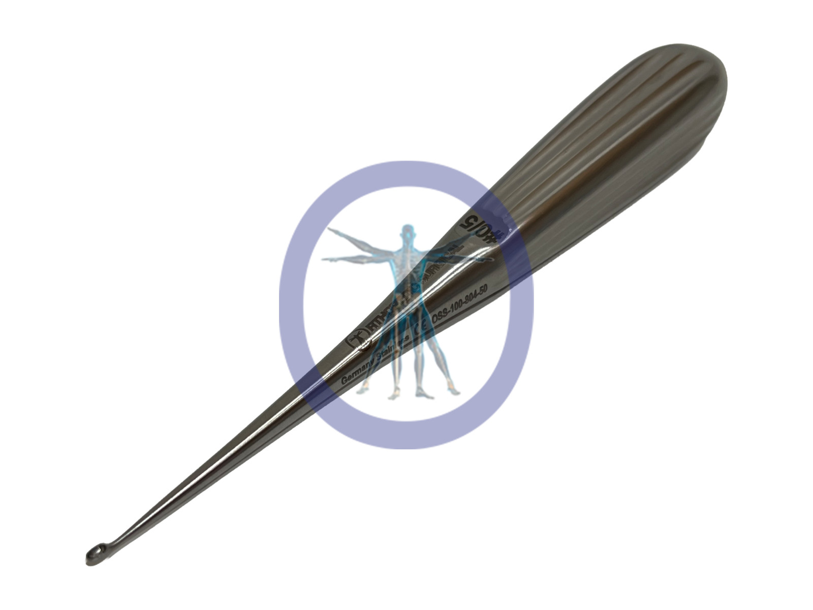 Orthopedic Surgical Bruns Curette 7”, Straight, Oval, # 0/5 *NEW*