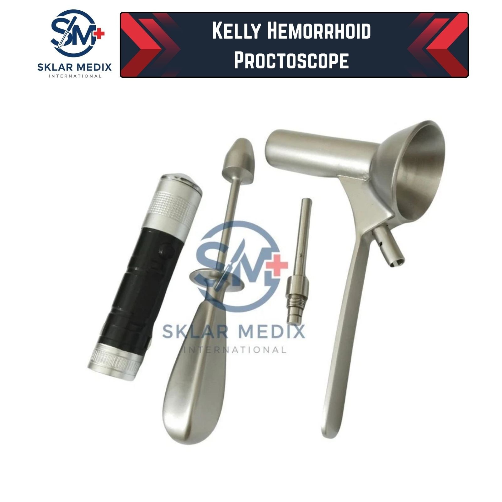 Kelly Hemorrhoid Proctoscope Light Source Rectal Anoscope Surgical Instruments |