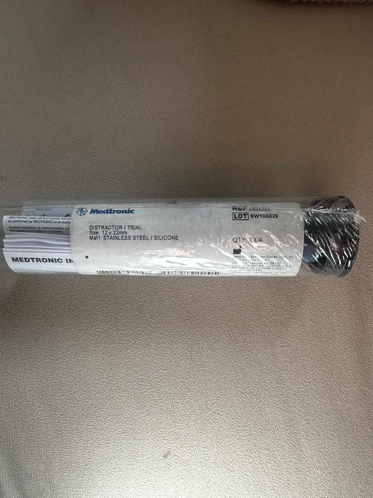 Medtronic Distractor / Trial 12 x 22mm stainless steel