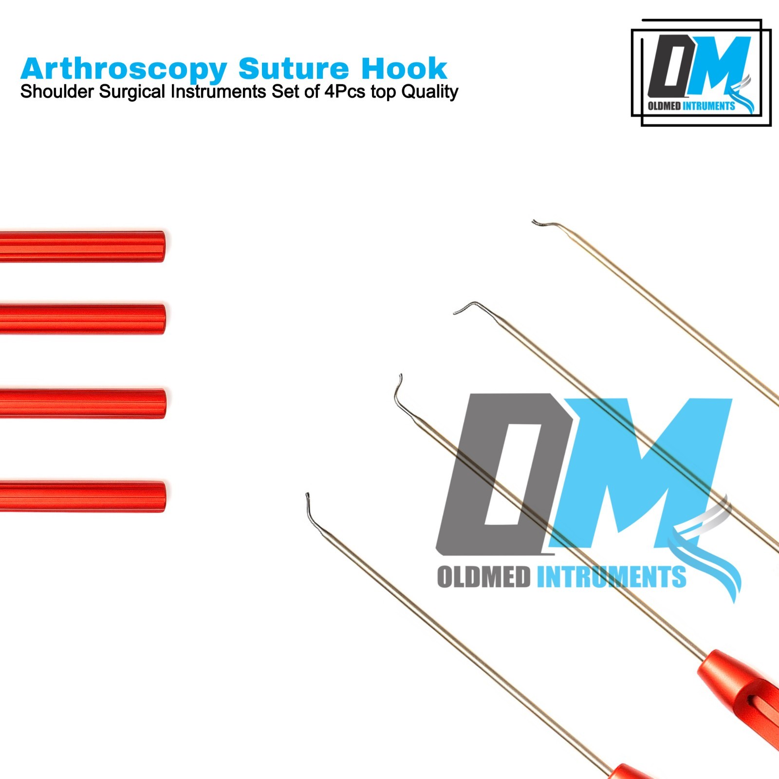 4 PCs Suture Hook Arthroscopy Shoulder Surgical Instruments Set top Quality