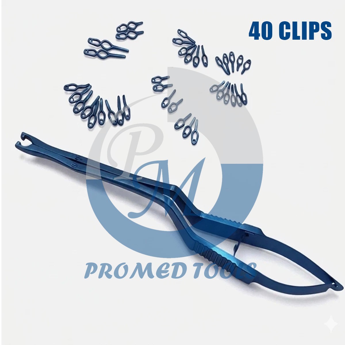 Aneurysm Titanium Clips Set | 40 Clips + Rotating Clip Applicator Instrument
