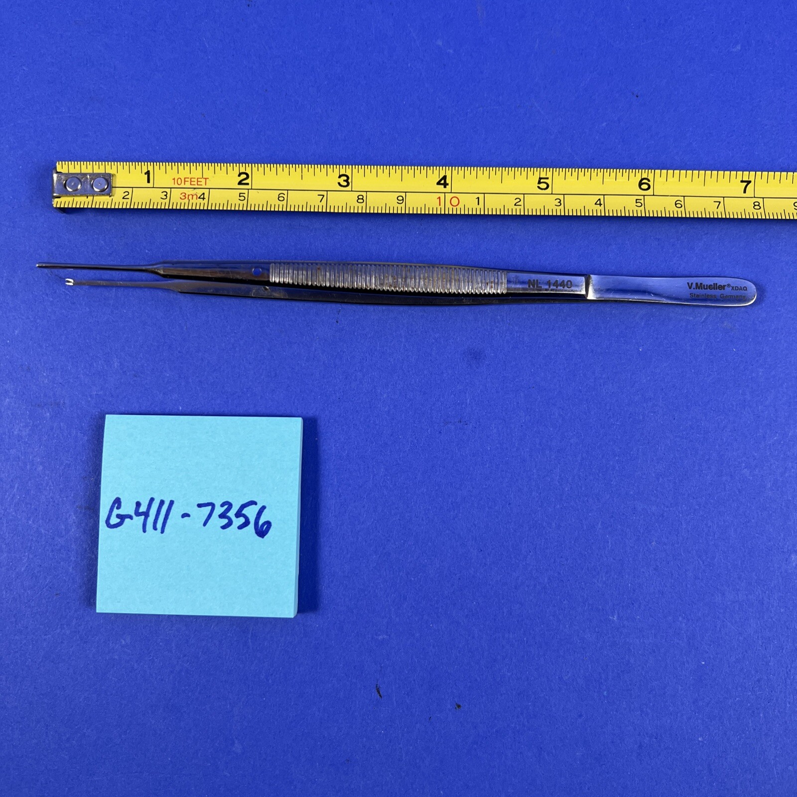 V. Mueller NL1440 Gerald forceps 1 x 2 teeth 7 inch