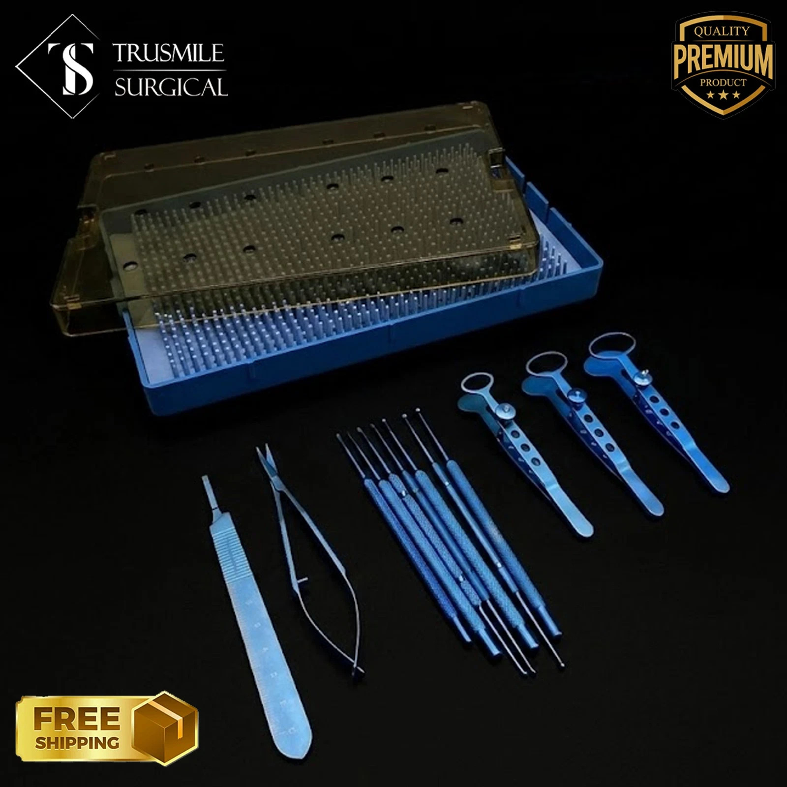 New Chalazion Curette Set Titanium Ophthalmic Surgery Instrument Kit