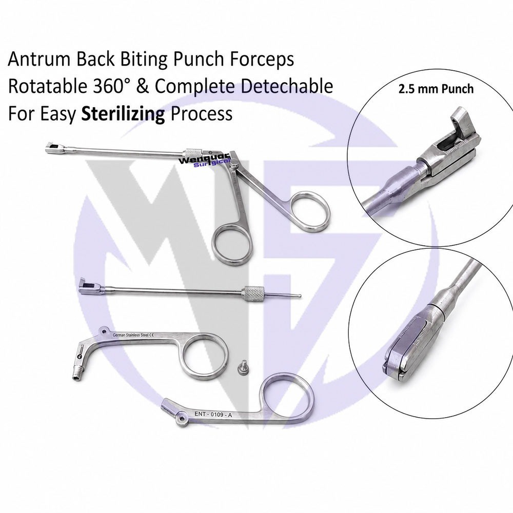 InstrumentsENT Back-Biter Punch Forcep & Girrafe Grasping Forcep ENT